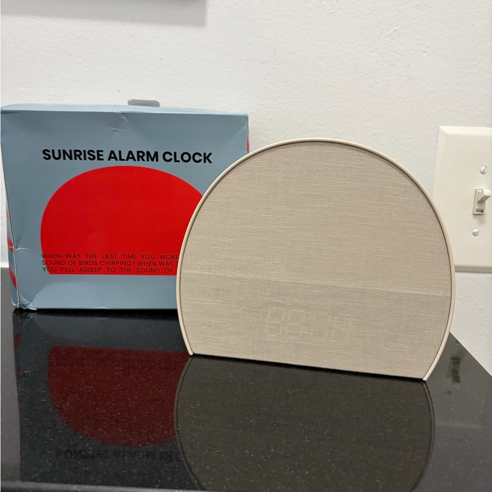 Elegant Cream Sunrise Alarm Clock